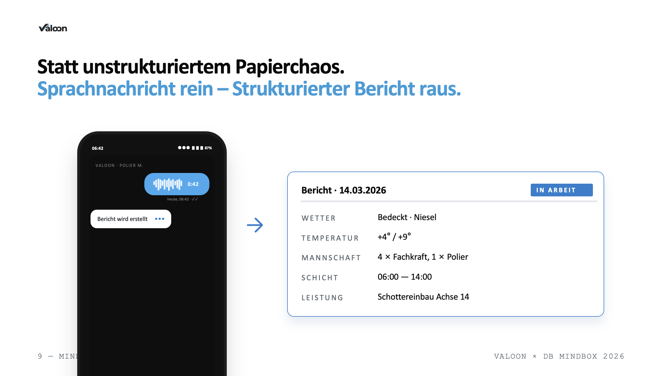 Erfassung auf der Baustelle